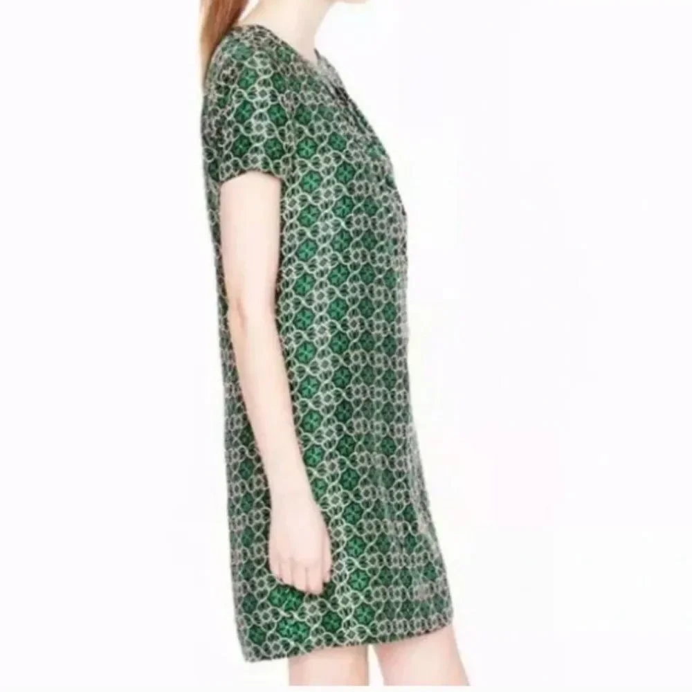 J Crew "Swoop" Silk A-Line Dress Size 6 - Picture 5 of 15